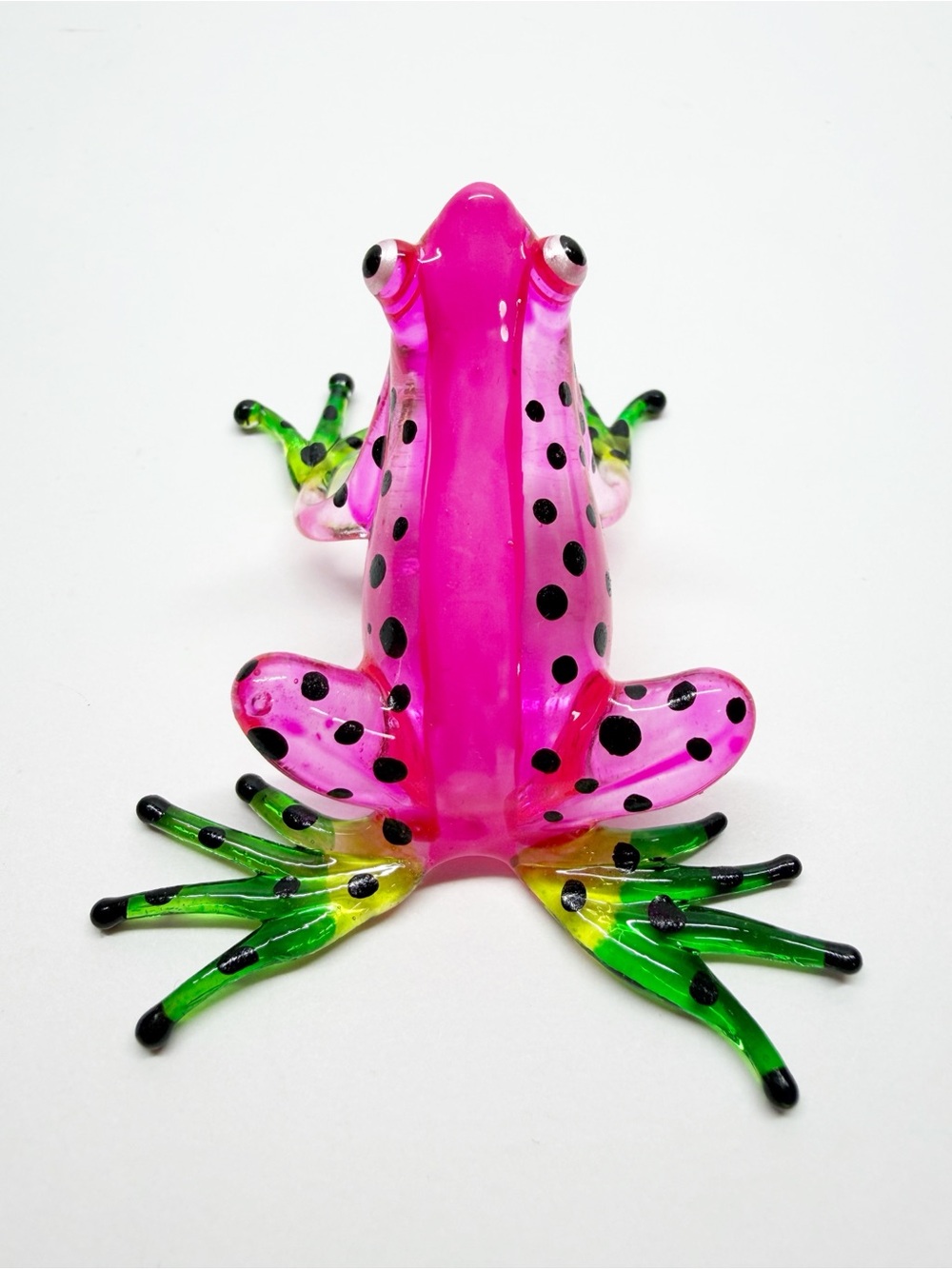 Art Glass Hand Painted Colorful Dart Frog Figurines - Picture 7 of 10